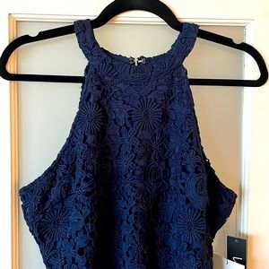 NWT Lulus love poem lace navy dress size XL - never worn!